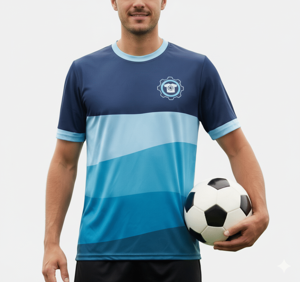 Soccer apparel designed with AI on flave.eu